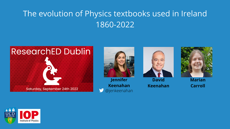 The evolution of Physics textbooks used in Ireland 1860-2022 poster